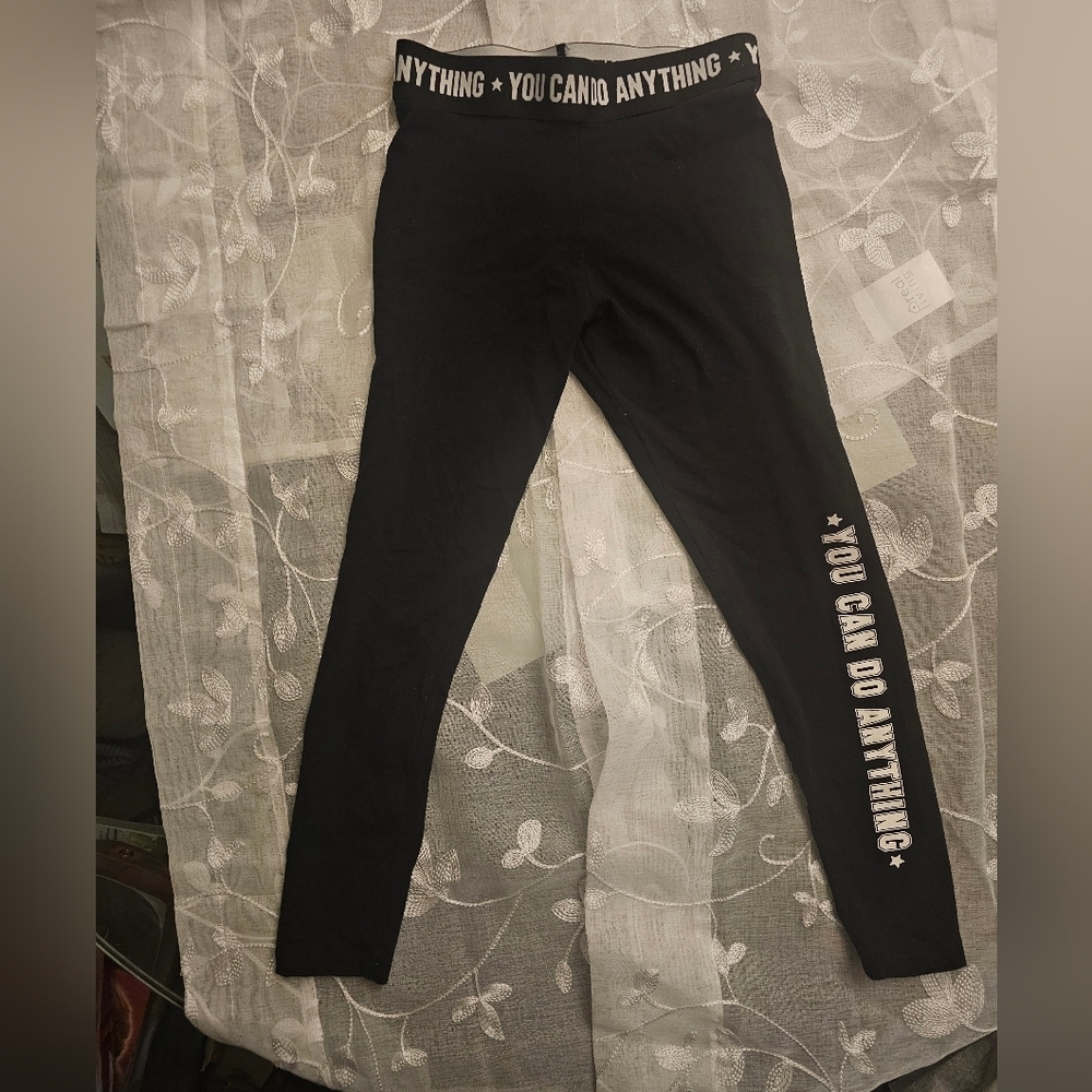 Kids' motivational leggings Kids size 8/9 Yrs comfortable active wear